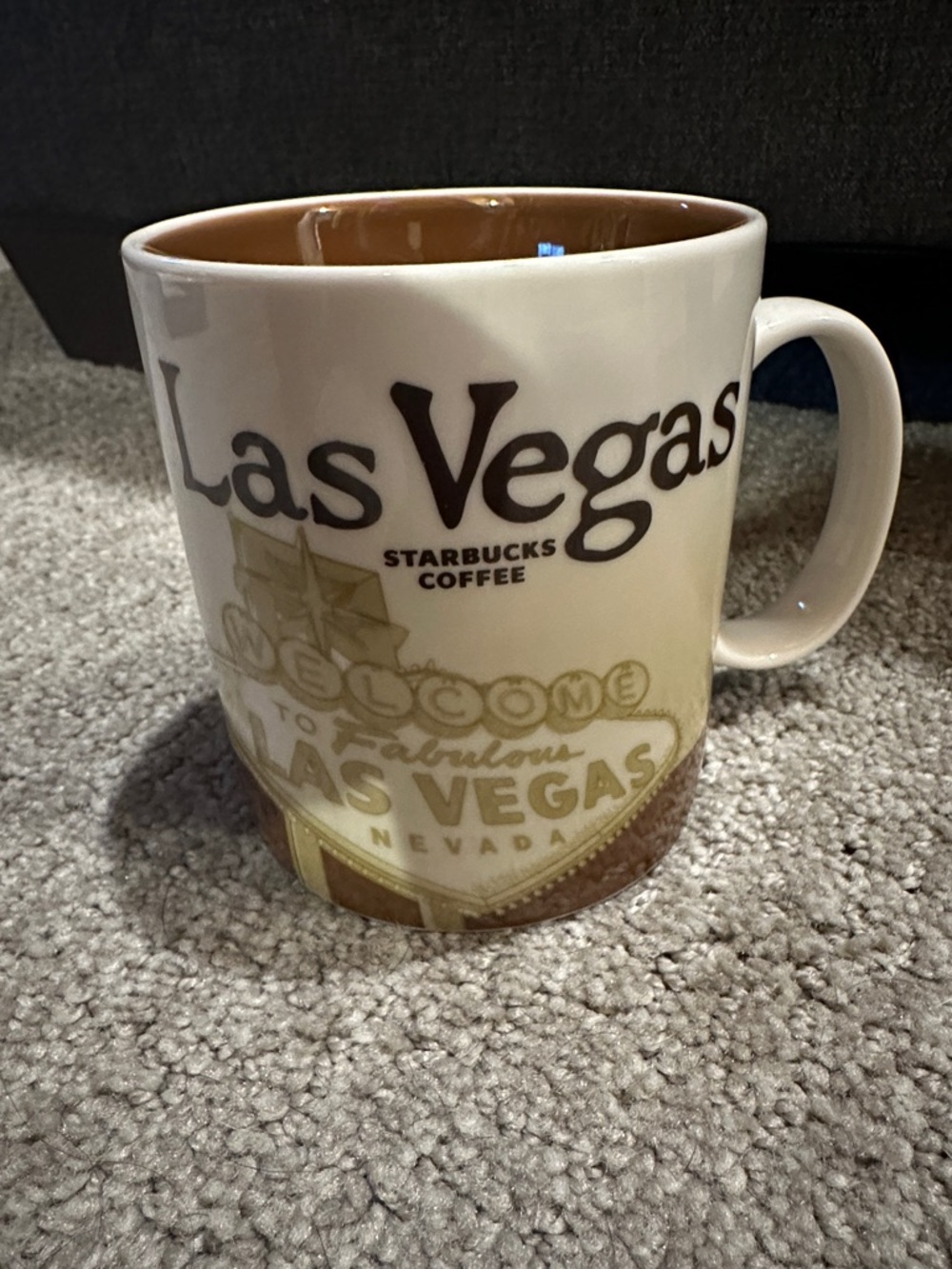 Starbucks Beige and Brown Las Vegas Ceramic Mug